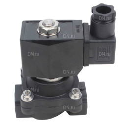 Клапан электромагнитный VS541-NT-NC-24VDC 1/2″ Ду15 Ру6, соленоидный двухходовой, резьбовой, корпус - полиамид PA66, уплотнение - NBR, нормально-закрытый, прямого действия, катушка - 24В DC