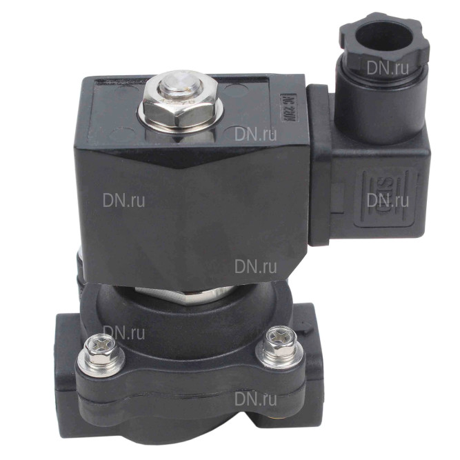 Клапан электромагнитный VS541-NT-NC-24VDC 1/2″ Ду15 Ру6, соленоидный двухходовой, резьбовой, корпус - полиамид PA66, уплотнение - NBR, нормально-закрытый, прямого действия, катушка - 24В DC в Омске