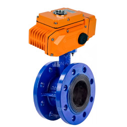Затвор дисковый поворотный WBV1313E-2W-F-H Ду50 Ру16 фланцевый, корпус - чугун GGG40, диск - чугун GGG40, уплотнение - EPDM, с 1/4-оборотным электроприводом QT-N-020EM-O1-380VAC-У1 380В HARK