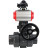 Кран шаровой BV4242E-FP-GRM-ISO Дн25 Ру10 полнопроходной, корпус - НПВХ, шар - НПВХ, уплотнение - EPDM, с пневмоприводом PA-DA-052, пневмораспределителем 4M310-08 AC220V, ручным дублером MON1-250-T26-ISO и БКВ APL-210N в Омске