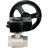 Кран шаровой BV3232P(2pc)-FP-T-ISO-H 3/8″ Ду10 Ру63 полнопроходной двухходовой, нержавеющая сталь SS316, внутренняя резьба, уплотнение - PTFE, с редуктором HAM RQN1-180Z-T40 в Омске