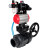 Кран шаровой BV4242E-FP-GRM-ISO Дн25 Ру10 полнопроходной, корпус - НПВХ, шар - НПВХ, уплотнение - EPDM, с пневмоприводом PA-DA-052, пневмораспределителем 4V320-08 AC220V, ручным дублером MON1-250-T26-ISO, БКВ APL-410N EX и БПВ AFC2000 в Омске