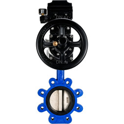 Затвор дисковый поворотный WBV1616E-2W-Fb-H Ду150 Ру16 LUG корпус - чугун QT450, диск - чугун QT450, уплотнение - EPDM, с пневмоприводом PA-DA-105-1 и позиционером YT-1000RSN с обратной связью