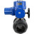 Кран шаровой BV4242E-FP-GRM-ISO Дн100 Ру10 полнопроходной, корпус - НПВХ, шар - НПВХ, уплотнение - EPDM, с электроприводом QT-N-005M-O2-380VAC-У1 с моментной муфтой и штурвалом в Омске