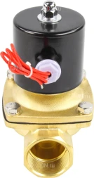 Клапан электромагнитный VS100-NT-NC-24VDC 1 1/4″ Ду32 Ру10, соленоидный двухходовой, корпус - латунь, уплотнение - NBR, резьбовой, нормально-закрытый, прямого действия, катушка - 24В