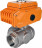Кран шаровой BV3232P(4pc)-SP-3WT-T-ISO-H Ду32 Ру63 стандартнопроходной T-тип, трехходовой, нержавеющая сталь, внутренняя резьба, уплотнение - PTFE, с эл. приводом E34-N-005EM-O1-220VAC-У1 в Омске