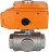 Кран шаровой BV3232P(4pc)-SP-3WT-T-ISO-H Ду32 Ру63 стандартнопроходной T-тип, трехходовой, нержавеющая сталь, внутренняя резьба, уплотнение - PTFE, с эл. приводом E34-N-005EM-O1-220VAC-У1 в Омске